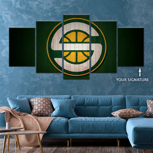 Basketball Wall Art - BK5060 - Seattle Supersonics Sports - Basketball Poster - Basketball Canvas