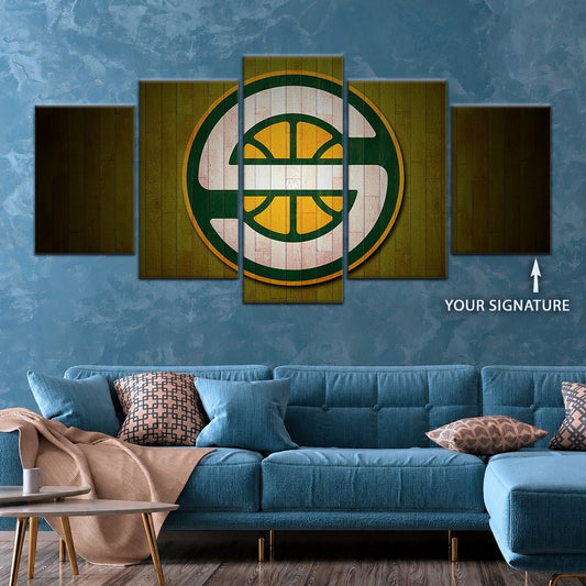 Basketball Wall Art - BK5062 - Seattle Supersonics Sports - Basketball Poster - Basketball Canvas
