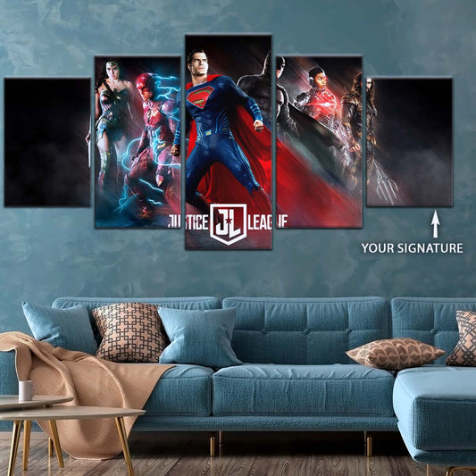 DC Wall Art - DCEU5020 - Superman - Batman - Wonder Woman - Aquaman - Flash - Zack Snyder's Justice League - DC Extended Universe Poster - DC Extended Universe Canvas