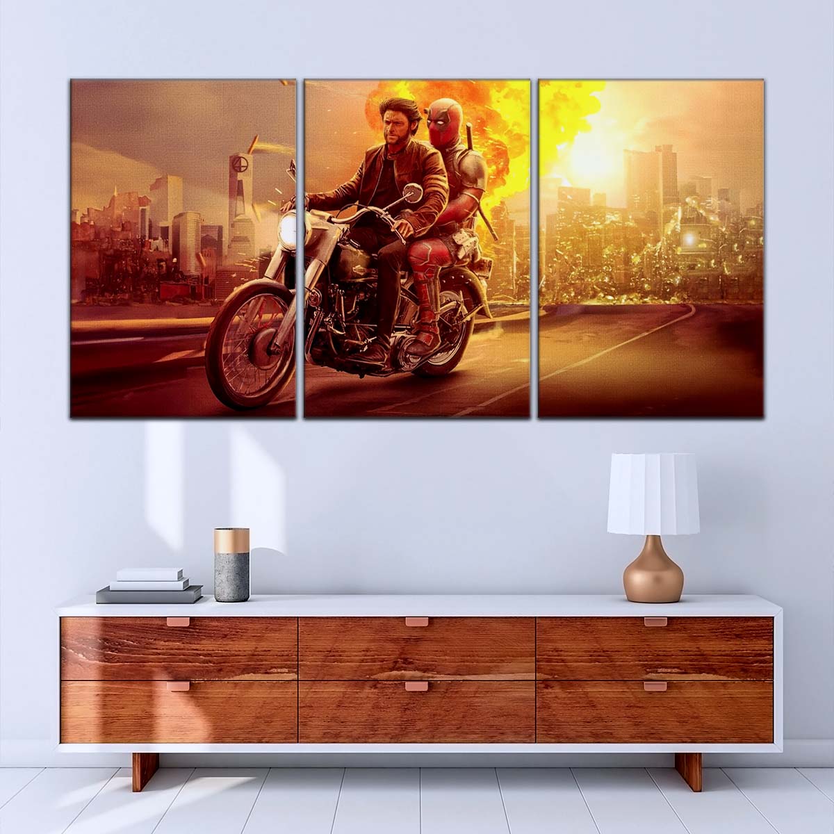 DC Wall Art - DCEU5039 - Deadpool & Wolverine Explosive Adventure - DC Extended Universe Poster - DC Extended Universe Canvas