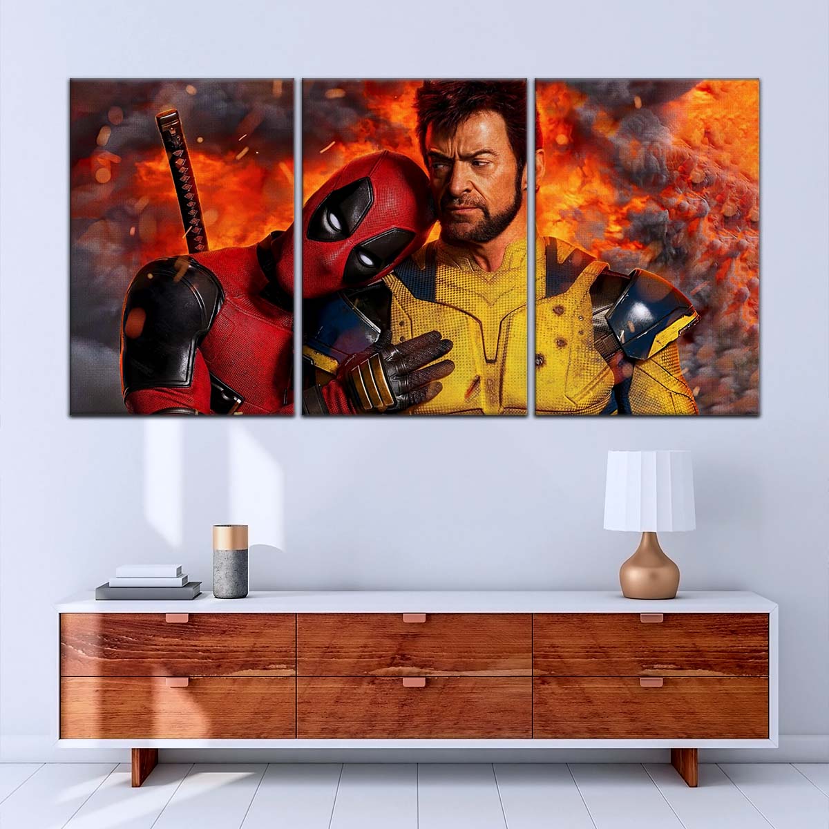 DC Wall Art - DCEU5041 - Deadpool & Wolverine - Heroes United in Action - DC Extended Universe Poster - DC Extended Universe Canvas