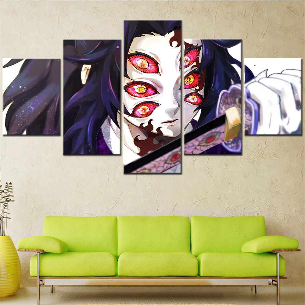 Demon Slayer - Kimetsu no Yaiba - 5 Pieces Wall Art - Kokushibou - Demon Slayer Poster - Demon Slayer Wall Art