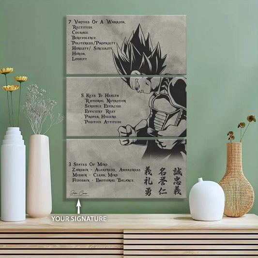 Dragon Ball - 3 Piece Wall Art - DR043 - 7 5 3 CODE - Vegeta - Dragon Ball Canvas