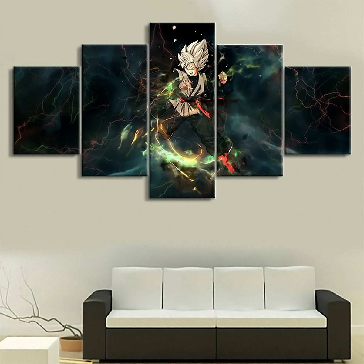 Dragon Ball - 5 Pieces Wall Art - Black Goku - Printed Wall Pictures Home Decor - Dragon Ball Poster - Dragon Ball Canvas