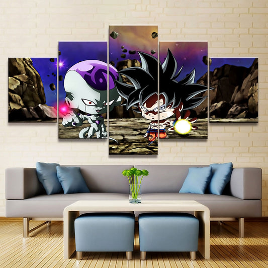 Dragon Ball - 5 Pieces Wall Art - Goku - Frieza - Printed Wall Pictures Home Decor - Dragon Ball Poster - Dragon Ball Canvas