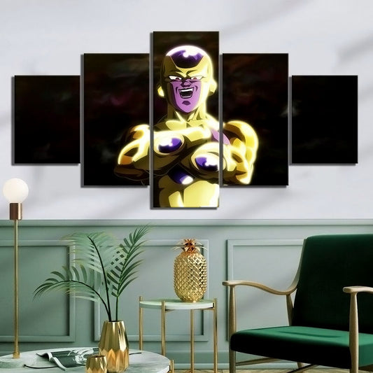 Dragon Ball - 5 Pieces Wall Art - Frieza Golden - Printed Wall Pictures Home Decor - Dragon Ball Poster - Dragon Ball Canvas