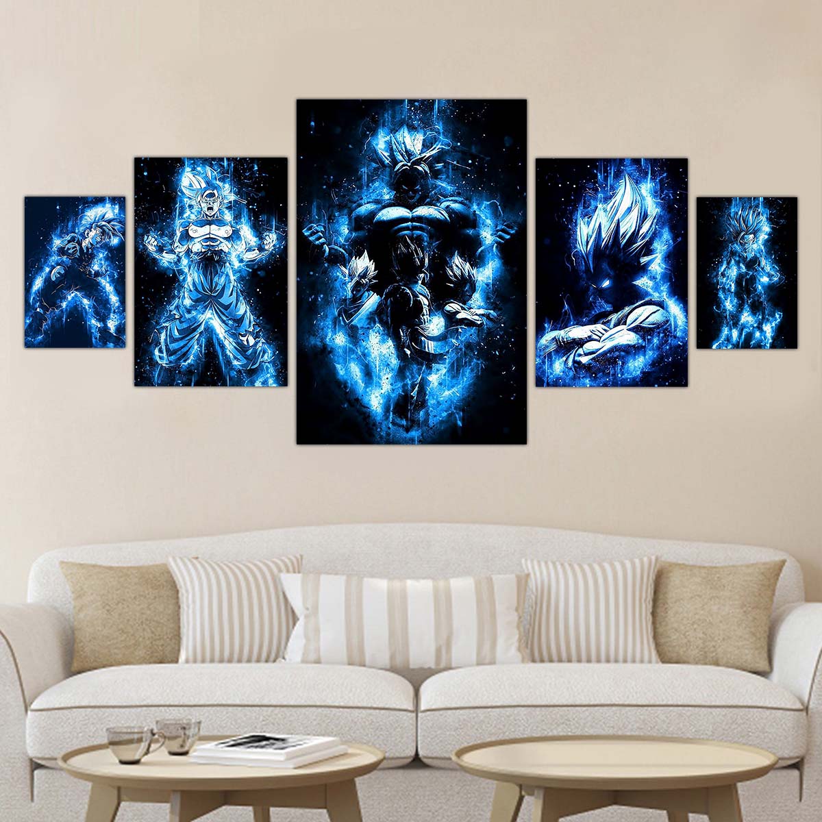 dragon ball wall art - dragon ball poster - dragon ball canvas - goku - vegeta - gohan - broly - vegeto - vertical poster - vertical canvas