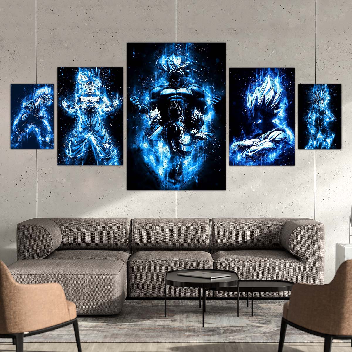 dragon ball wall art - dragon ball poster - dragon ball canvas - goku - vegeta - gohan - broly - vegeto - vertical poster - vertical canvas