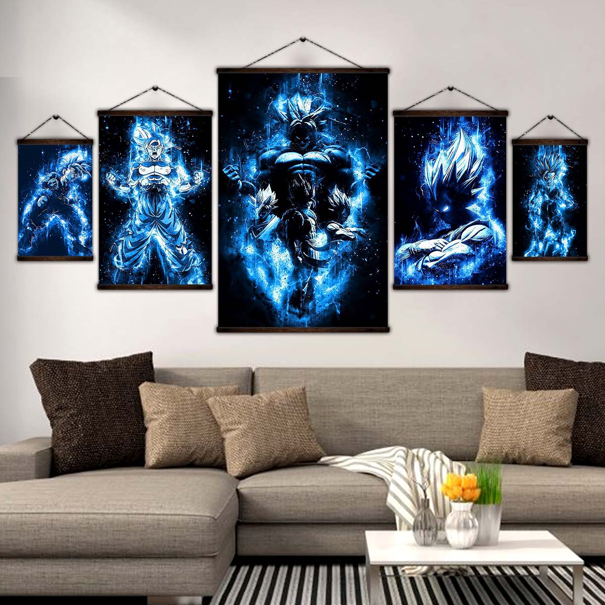 dragon ball wall art - dragon ball poster - dragon ball canvas - goku - vegeta - gohan - broly - vegeto - vertical poster - vertical canvas