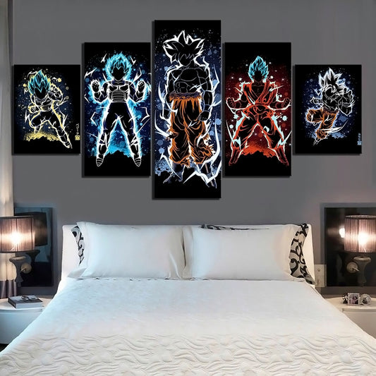 Dragon Ball Super Canvas Wall Art - DR5152 - Super Saiyan Blue Goku - Super Saiyan Blue Vegeta
