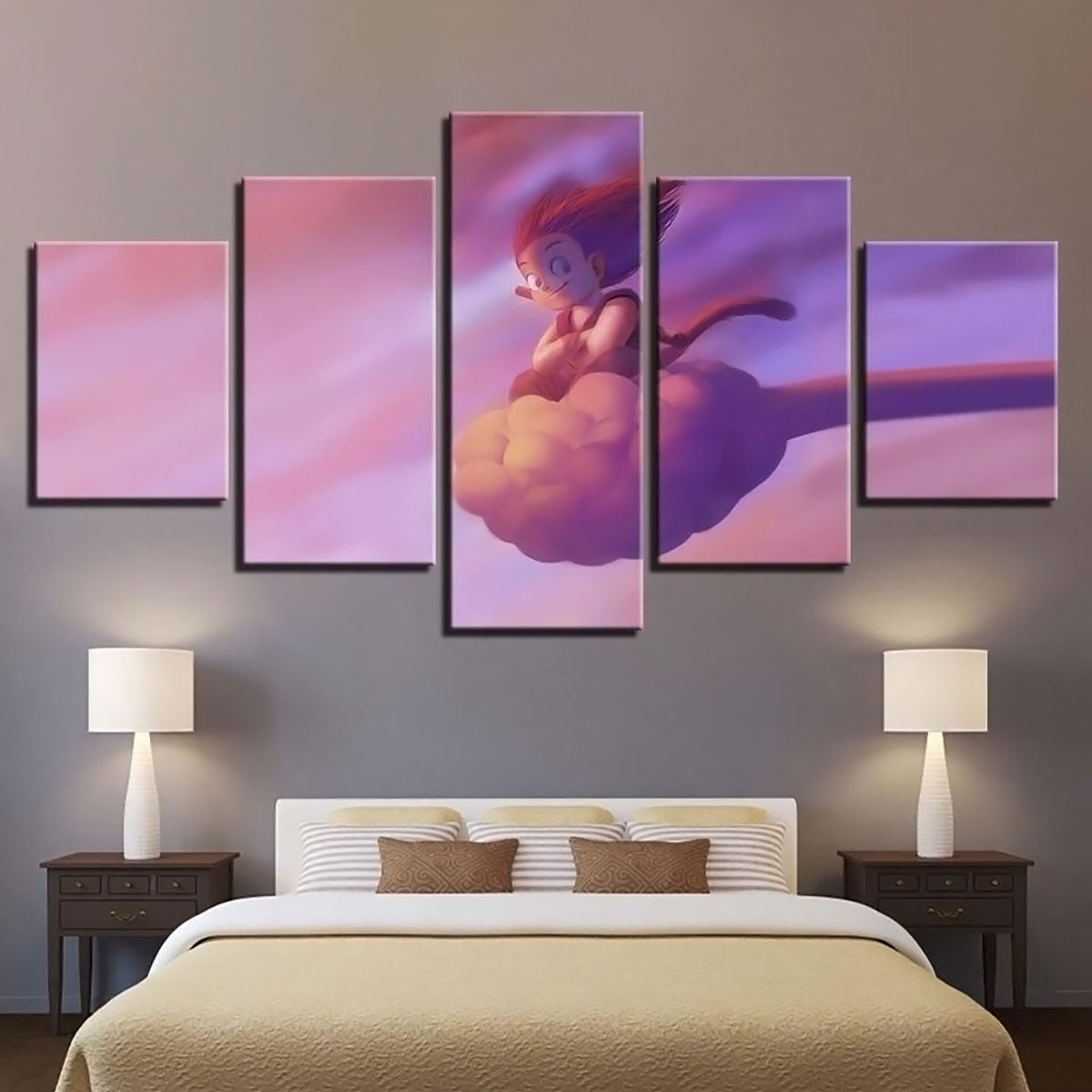 Dragon Ball - 5 Pieces Wall Art - Kid Goku - Printed Wall Pictures Home Decor - Dragon Ball Poster - Dragon Ball Canvas