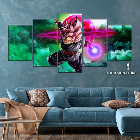 Dragon Ball Super Canvas Wall Art - DR5009 - Super Saiyan Rose Black Goku