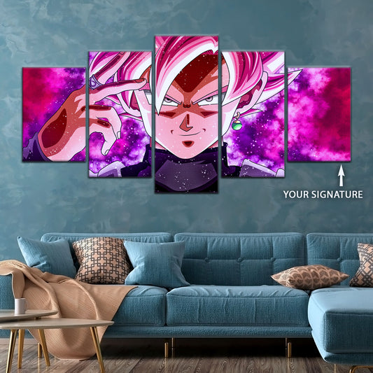 Dragon Ball Super Canvas Wall Art - DR5134 - Super Saiyan Rose Black Goku