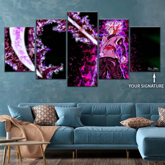 Dragon Ball Wall Art - DR5006 - Black Goku - Super Saiyan Rose - Dragon Ball Super - Dragon Ball Poster - Dragon Ball Canvas