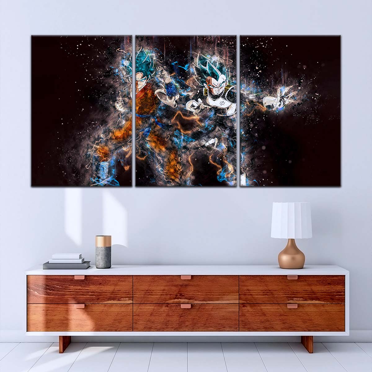 Dragon Ball Wall Art - DR5065 - Goku & Vegeta - Super Saiyan Blue - Dragon Ball Super - Dragon Ball Poster - Dragon Ball Canvas