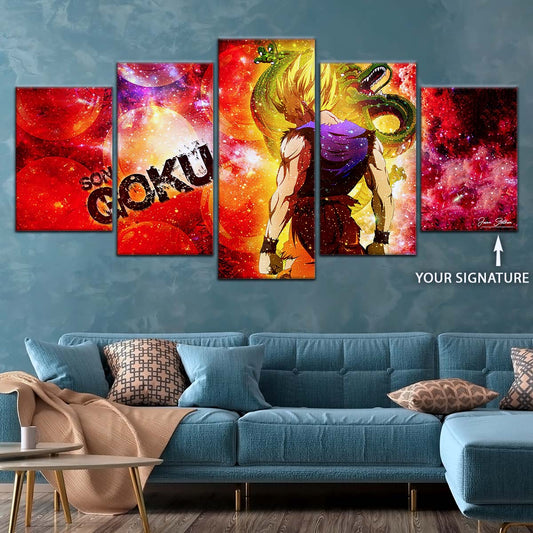 Dragon Ball Wall Art - DR5070 - Goku and Shenron - Super Saiyan - Dragon Ball Z - Dragon Ball Poster - Dragon Ball Canvas