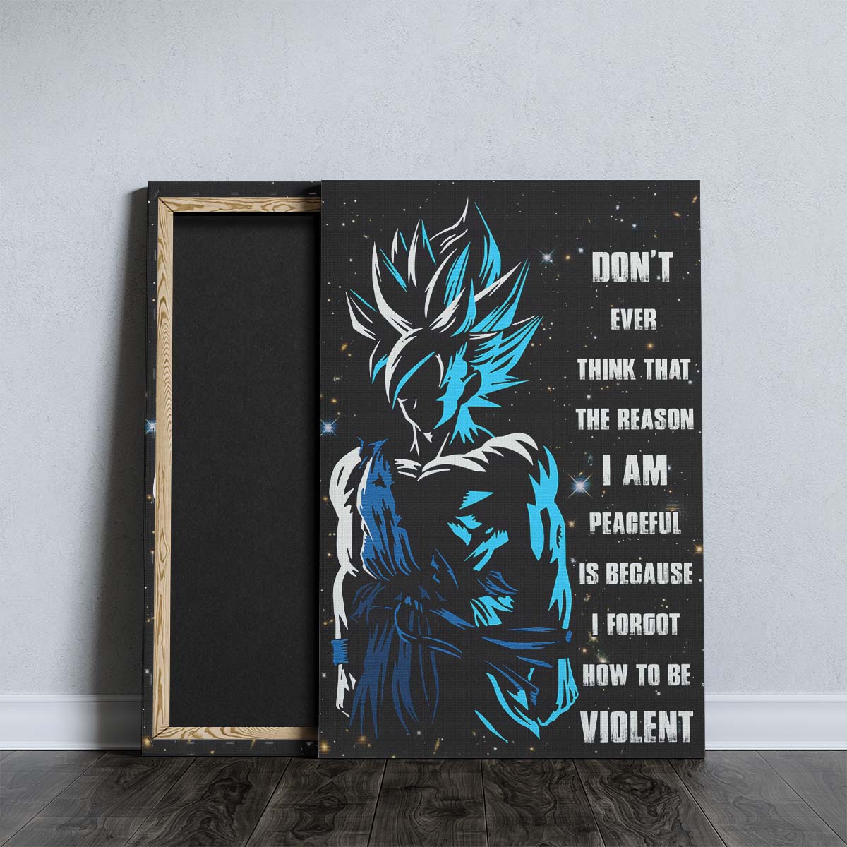 dragon ball wall art - dragon ball poster - dragon ball canvas - don't ever think - goku - dr038 - vertical poster - vertical canvas