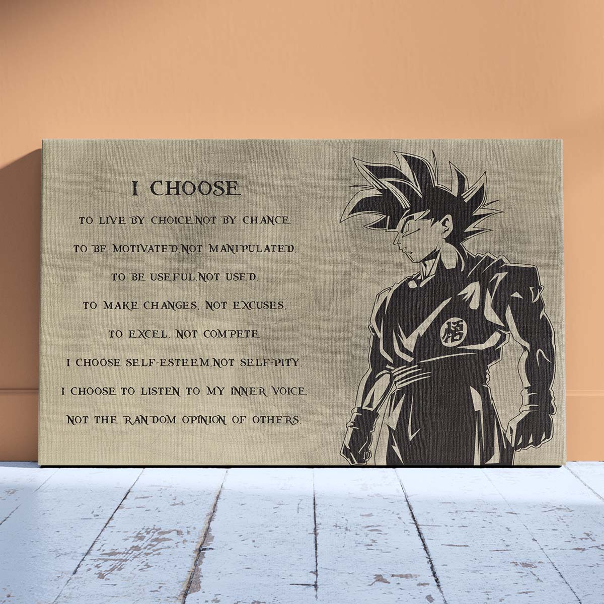 Dragon Ball Wall Art - Dragon Ball Poster - Dragon Ball Canvas - I Choose - Goku - DR031 - Horizontal Canvas - Horizontal Poster