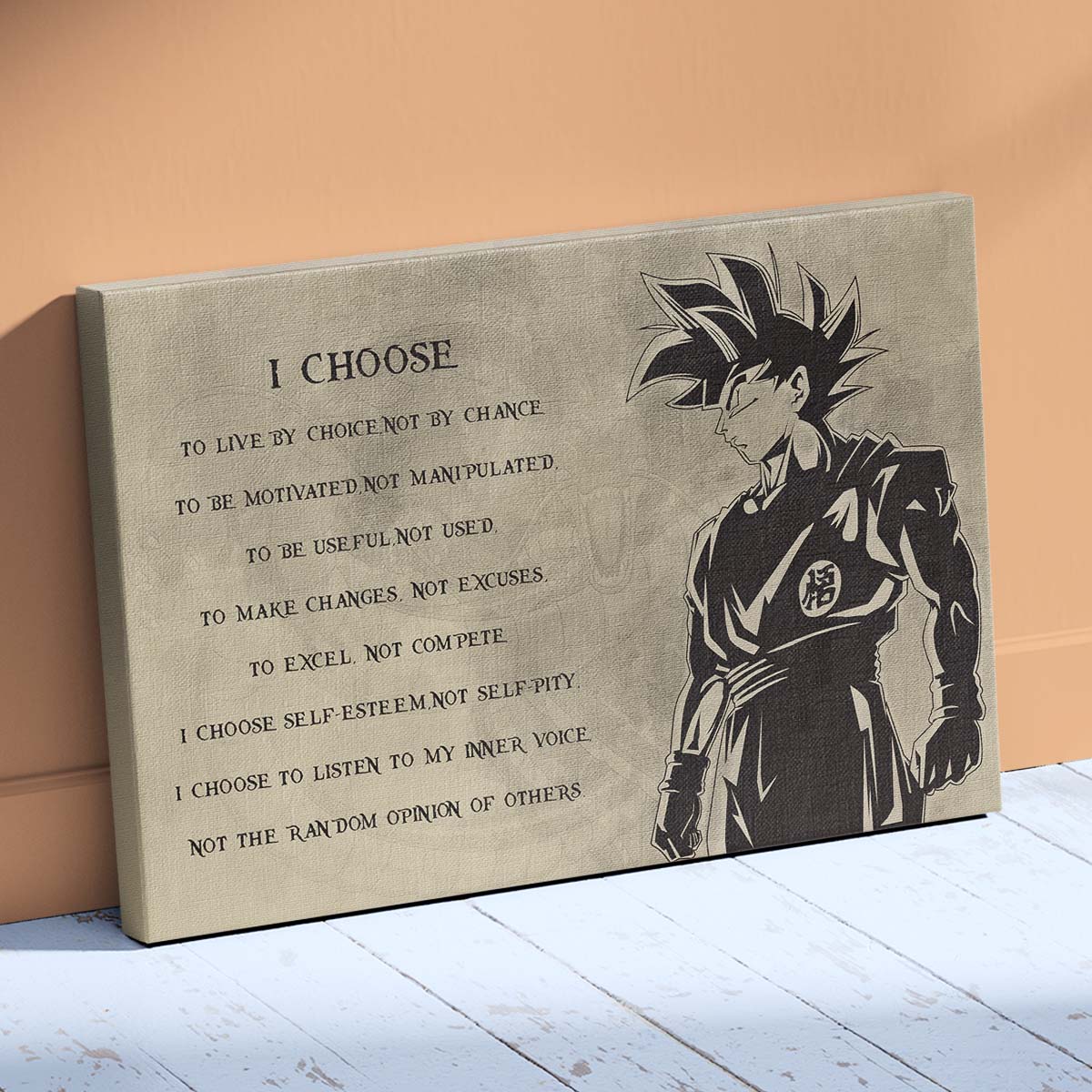 Dragon Ball Wall Art - Dragon Ball Poster - Dragon Ball Canvas - I Choose - Goku - DR031 - Horizontal Canvas - Horizontal Poster