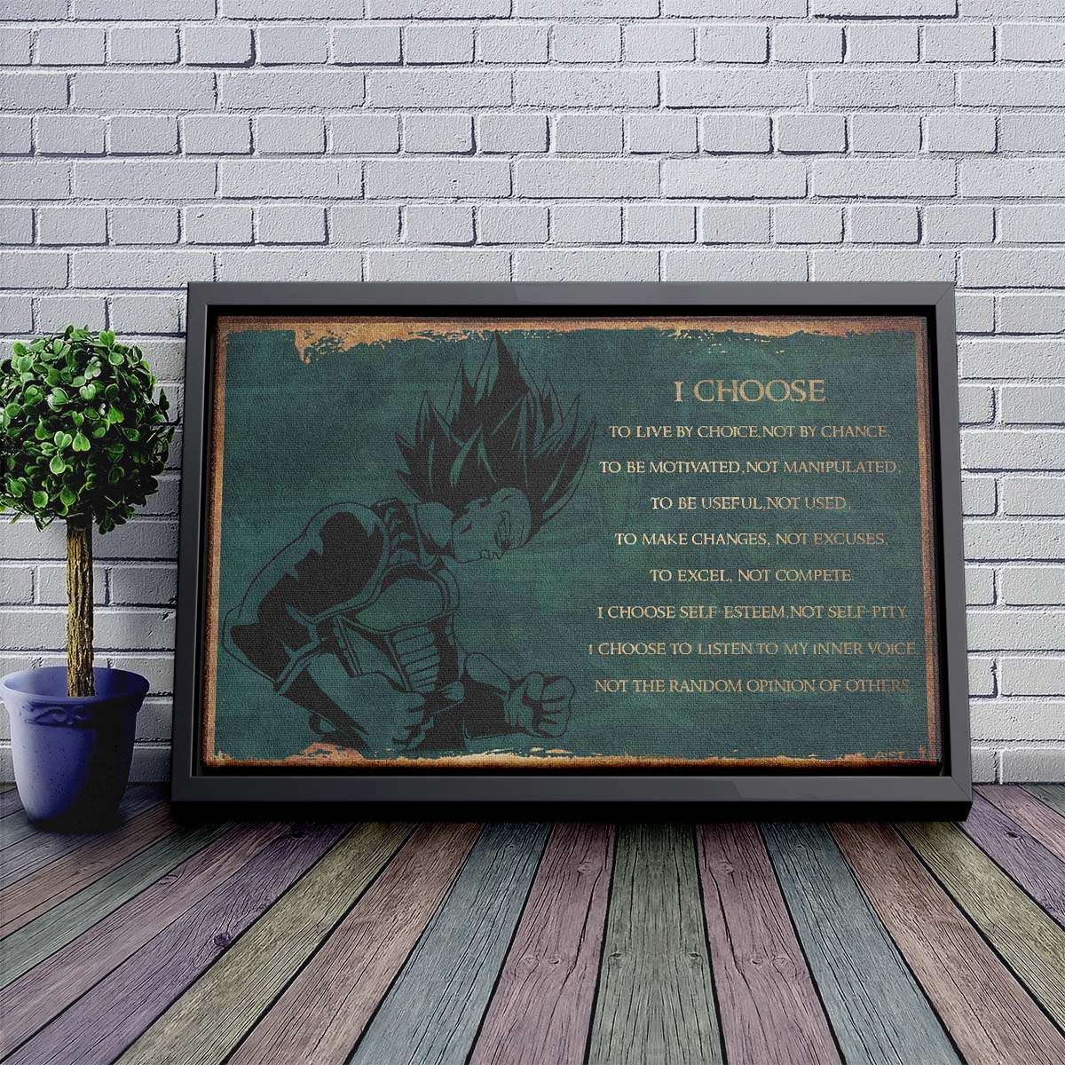 Dragon Ball Wall Art - Dragon Ball Poster - Dragon Ball Canvas - I Choose - Vegeta - DR069 - Horizontal Canvas - Horizontal Poster