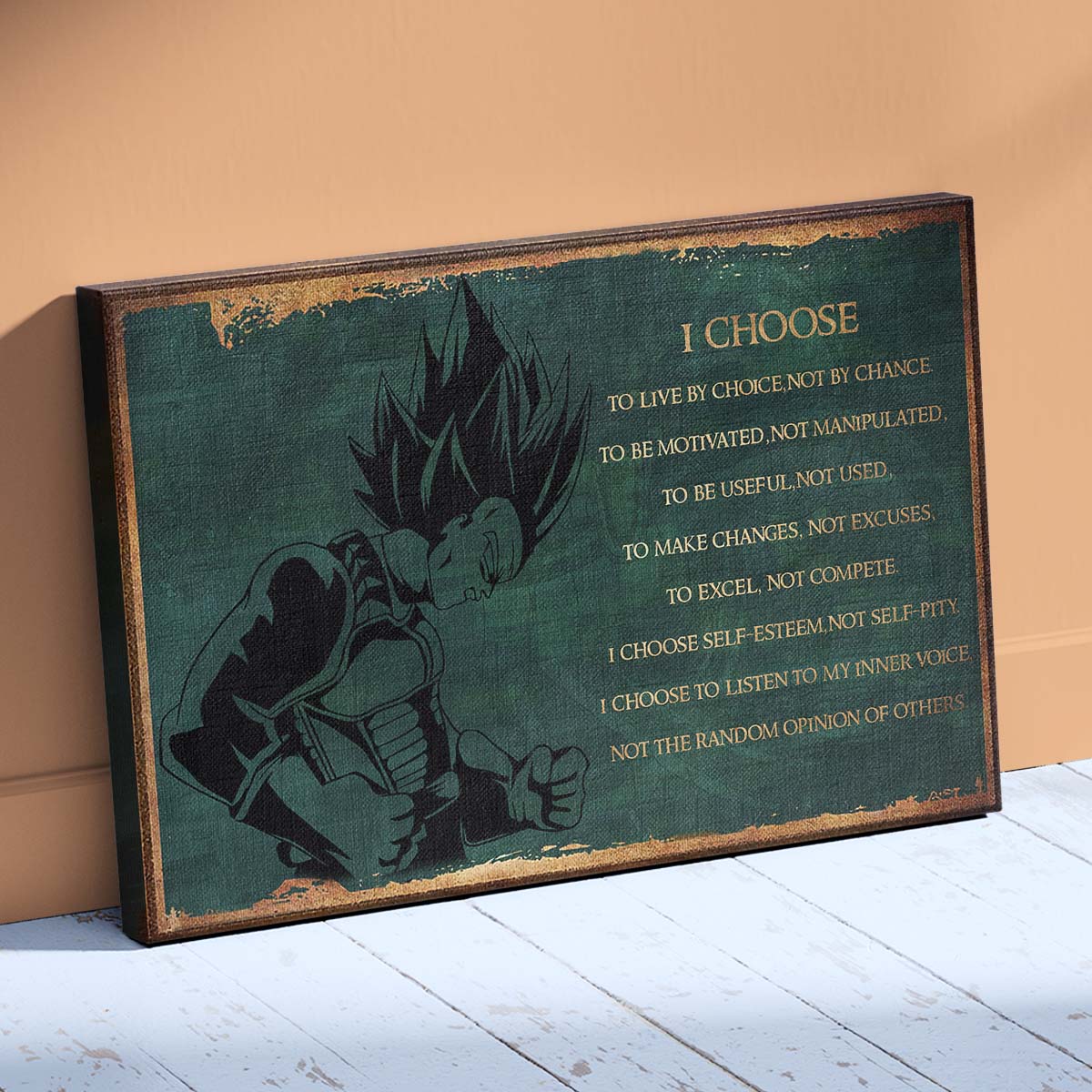 Dragon Ball Wall Art - Dragon Ball Poster - Dragon Ball Canvas - I Choose - Vegeta - DR069 - Horizontal Canvas - Horizontal Poster