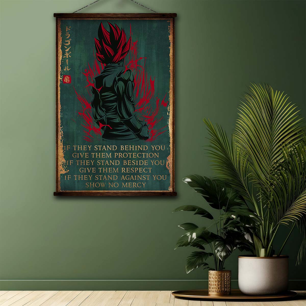 Dragon Ball Wall Art - Dragon Ball Poster - Dragon Ball Canvas - IF - Show No Mercy - Goku - Vegeta - Vegeto - DR062 - Vertical Poster - Vertical Canvas