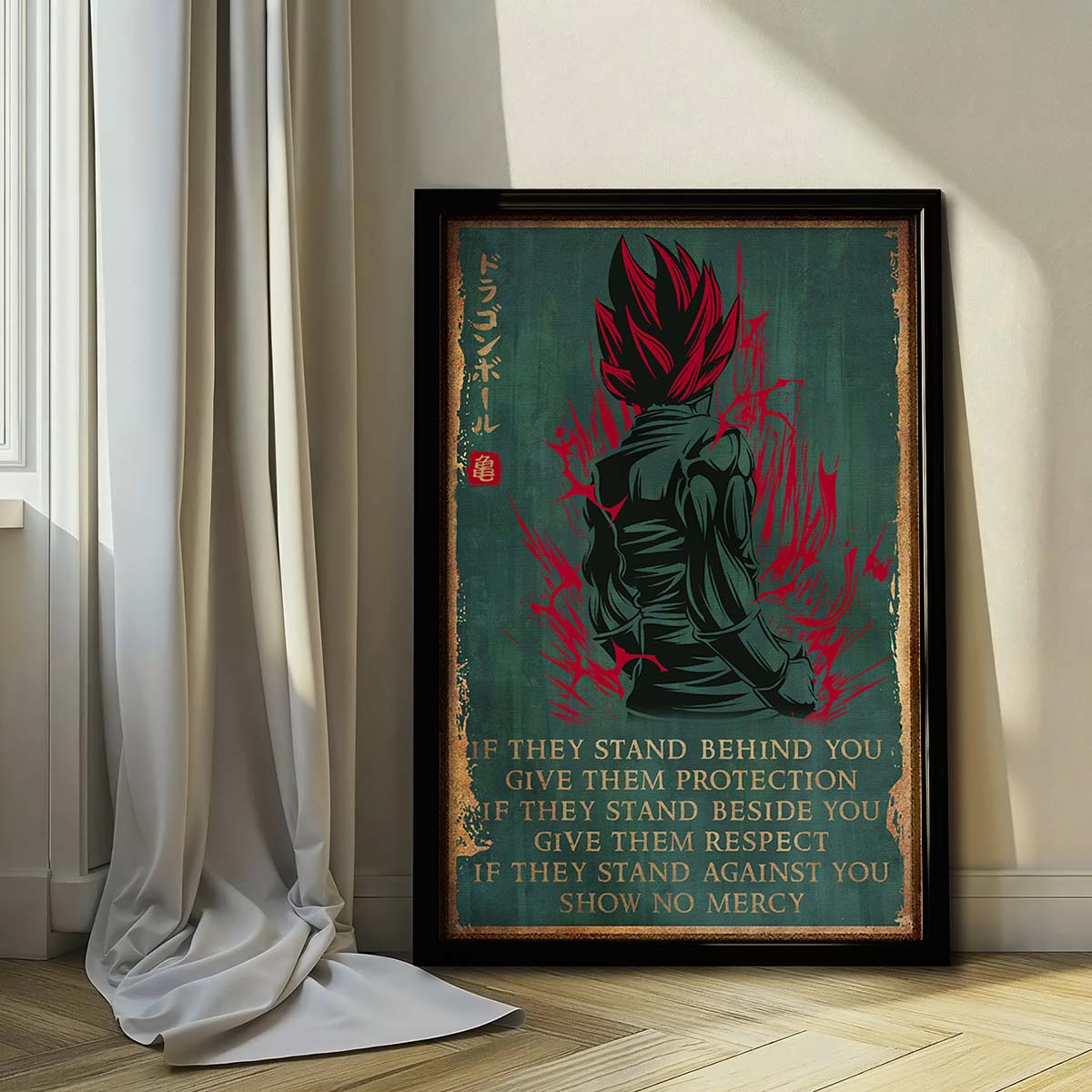Dragon Ball Wall Art - Dragon Ball Poster - Dragon Ball Canvas - IF - Show No Mercy - Goku - Vegeta - Vegeto - DR062 - Vertical Poster - Vertical Canvas