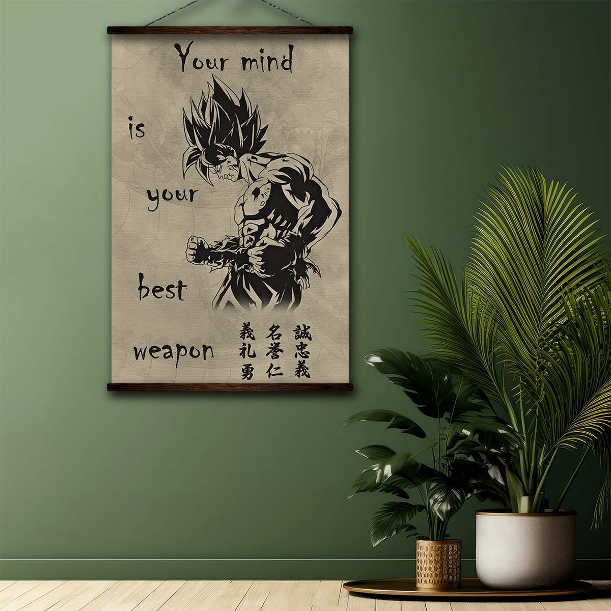 dragon ball wall art - dragon ball poster - dragon ball canvas - your mind is your best weapon - dr001 - vertical poster - vertical canvas