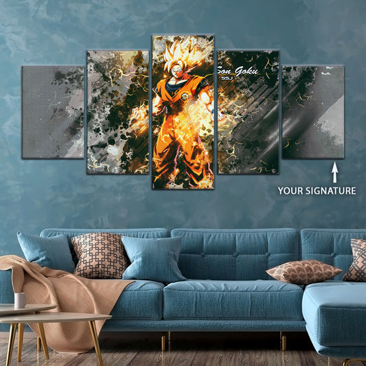Dragon Ball Canvas Wall Art - DR5037 - Super Saiyan Goku