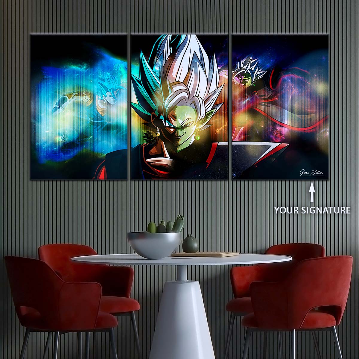 Dragon Ball Wall Art - DR5138 - Zamasu Epic Battle - Zamasu Vs Vegito - Dragon Ball Super - Dragon Ball Poster - Dragon Ball Canvas