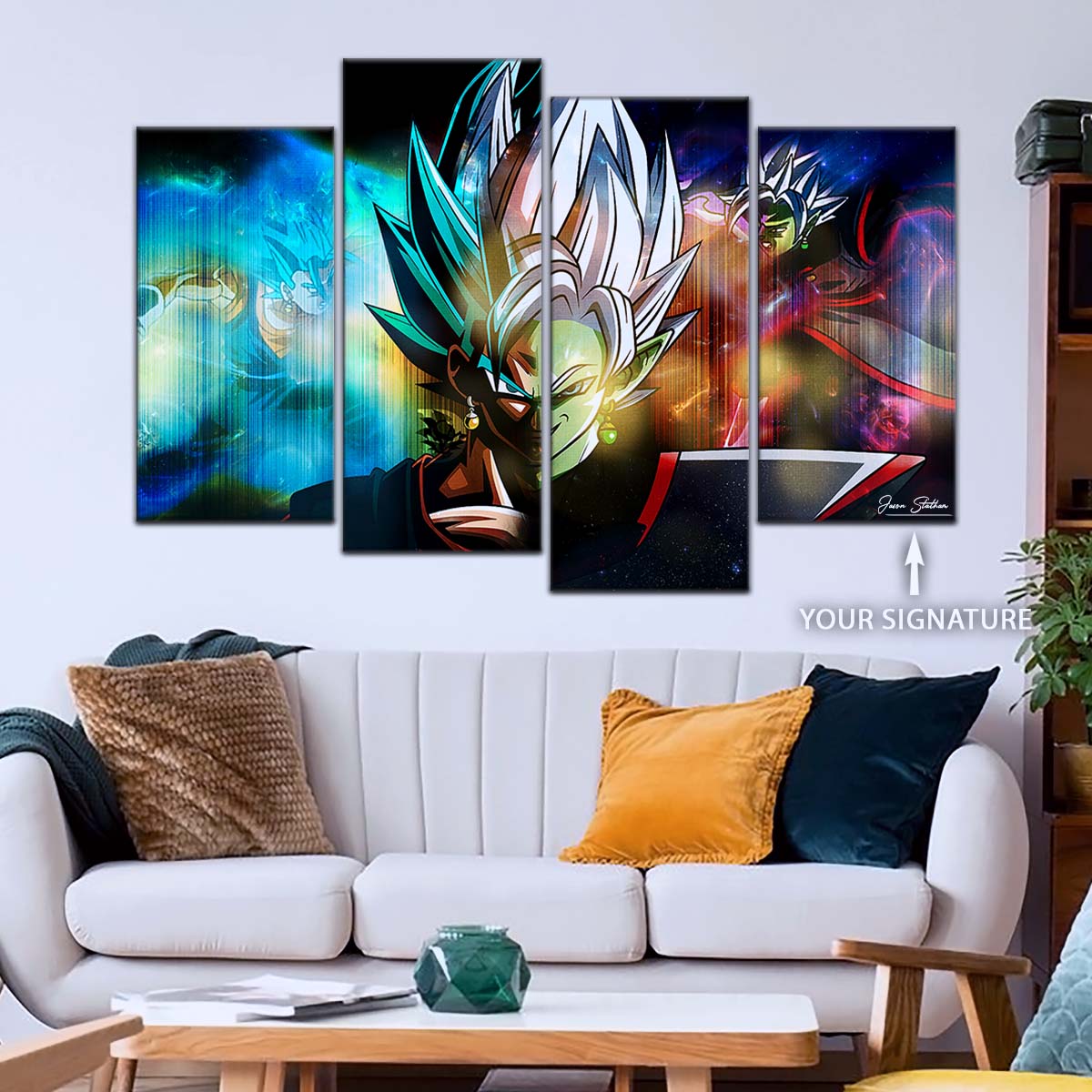 Dragon Ball Wall Art - DR5138 - Zamasu Epic Battle - Zamasu Vs Vegito - Dragon Ball Super - Dragon Ball Poster - Dragon Ball Canvas