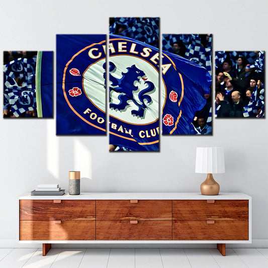Football - 5 Pieces Wall Art - FB5013 - Chelsea Football Club - Football Poster - Football Canvas