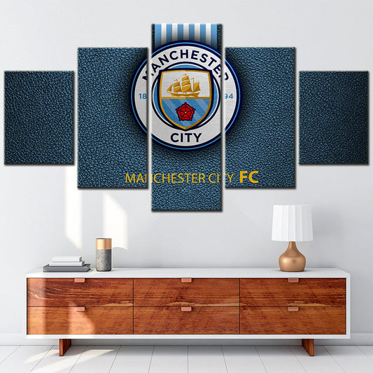 Football - 5 Pieces Wall Art - FB5012 - Manchester City F.C - Football Poster - Football Canvas