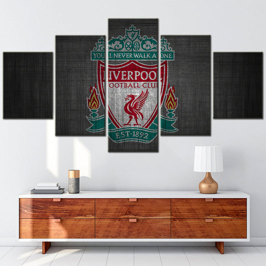 Football - 5 Pieces Wall Art - FB5015 - You Will Never Walk Alone Liverpool - EST 1892 - Football Poster - Football Canvas