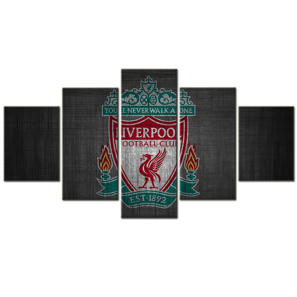 Football - 5 Pieces Wall Art - FB5015 - You Will Never Walk Alone Liverpool - EST 1892 - Football Poster - Football Canvas