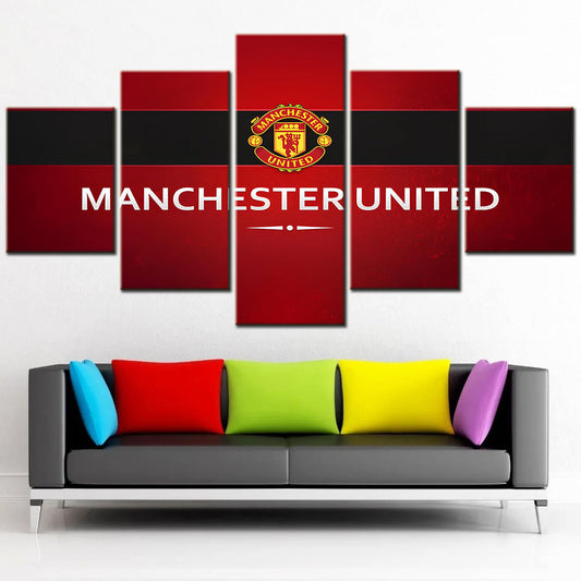 Football - 5 Pieces Wall Art - FB5004 - Manchester United F.C - Football Poster - Football Canvas