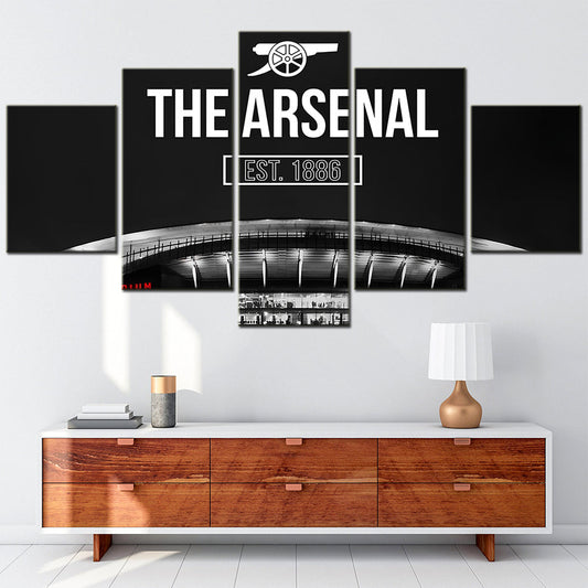 Football - 5 Pieces Wall Art - FB5002 - The Arsenal Football Club - EST.1886 - Football Poster - Football Canvas
