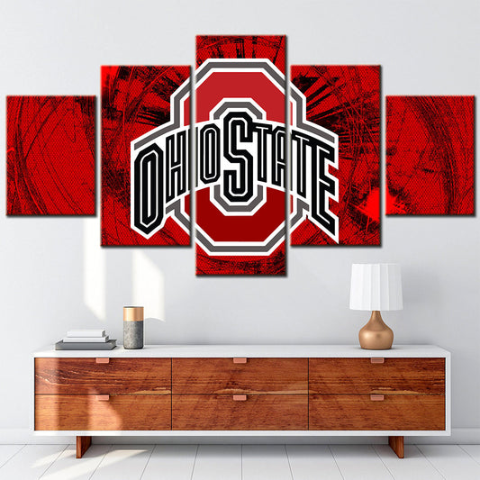Football Team - 5 Pieces Wall Art - FT5004 - Ohio State Buckeyes Football - Football Team Poster - Football Team Canvas