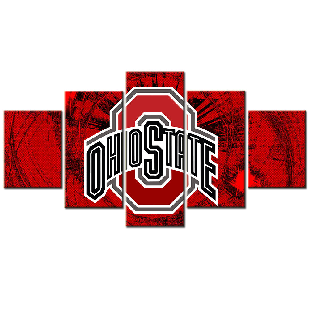 Football Team - 5 Pieces Wall Art - FT5004 - Ohio State Buckeyes Football - Football Team Poster - Football Team Canvas