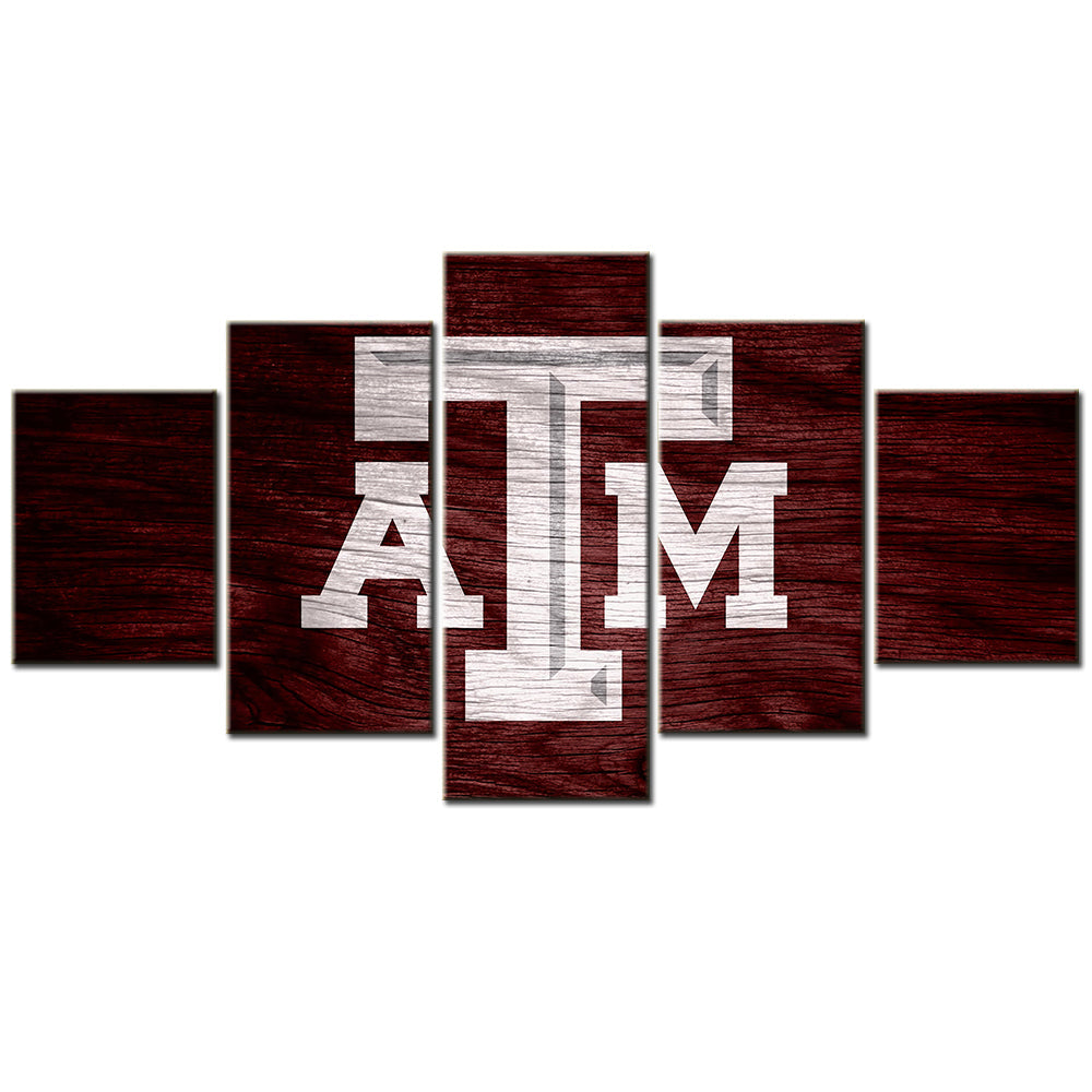 Football Team - 5 Pieces Wall Art - FT5013 - Texas A&M University - Football Team Poster - Football Team Canvas