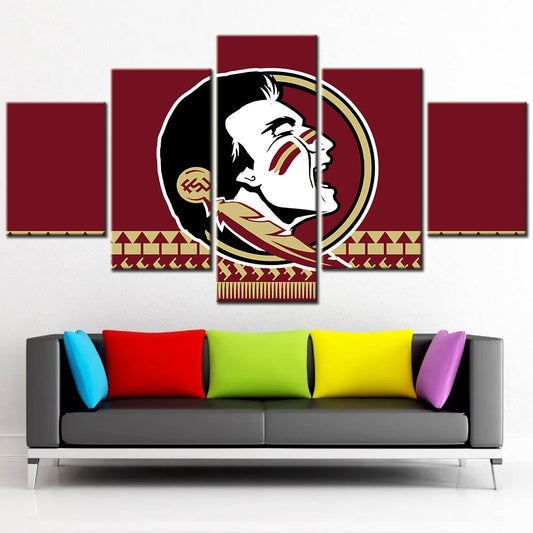 Football Team - 5 Pieces Wall Art - FT5020 - Florida State Seminoles Football - Football Team Poster - Football Team Canvas