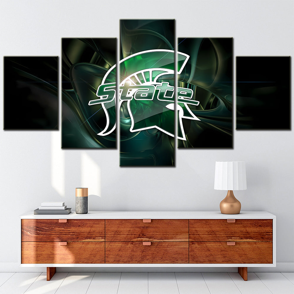 Football Team - 5 Pieces Wall Art - FT5022 - Michigan State Spartans College Football - Football Team Poster - Football Team Canvas