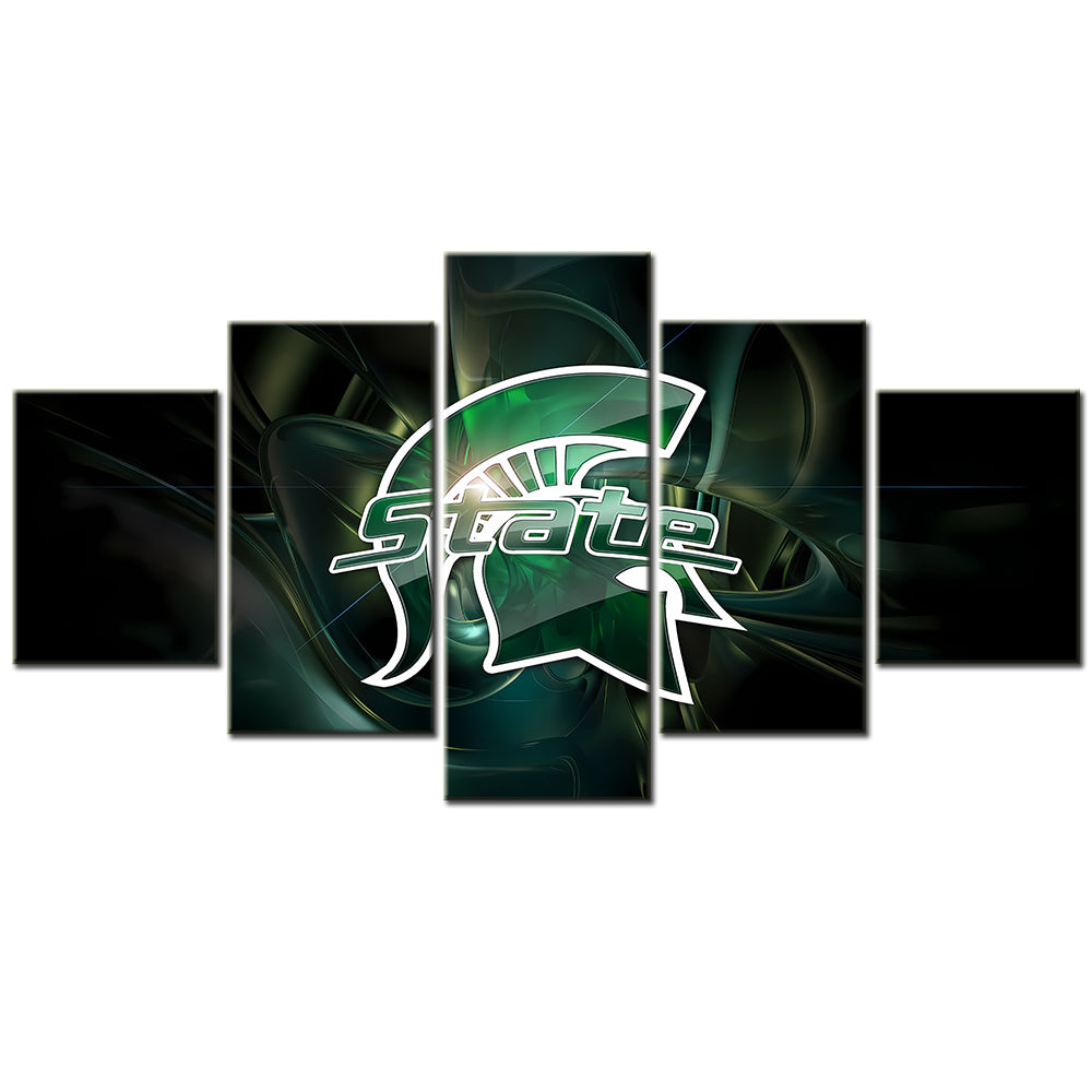 Football Team - 5 Pieces Wall Art - FT5022 - Michigan State Spartans College Football - Football Team Poster - Football Team Canvas
