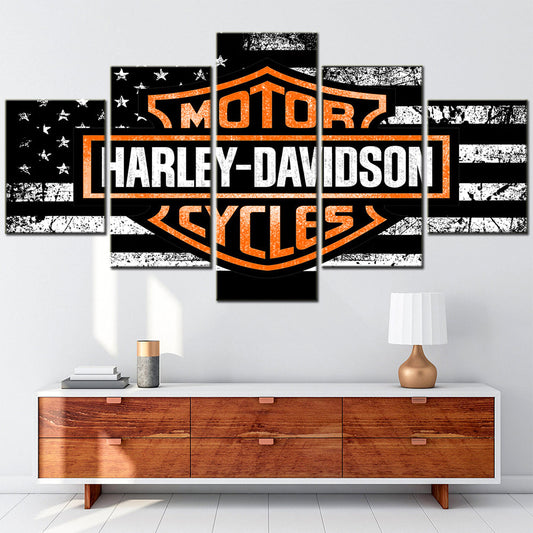 Harley Davidson - 5 Pieces Wall Art - HD5001 - Harley Davidson American - Harley Davidson Poster - Harley Davidson Canvas