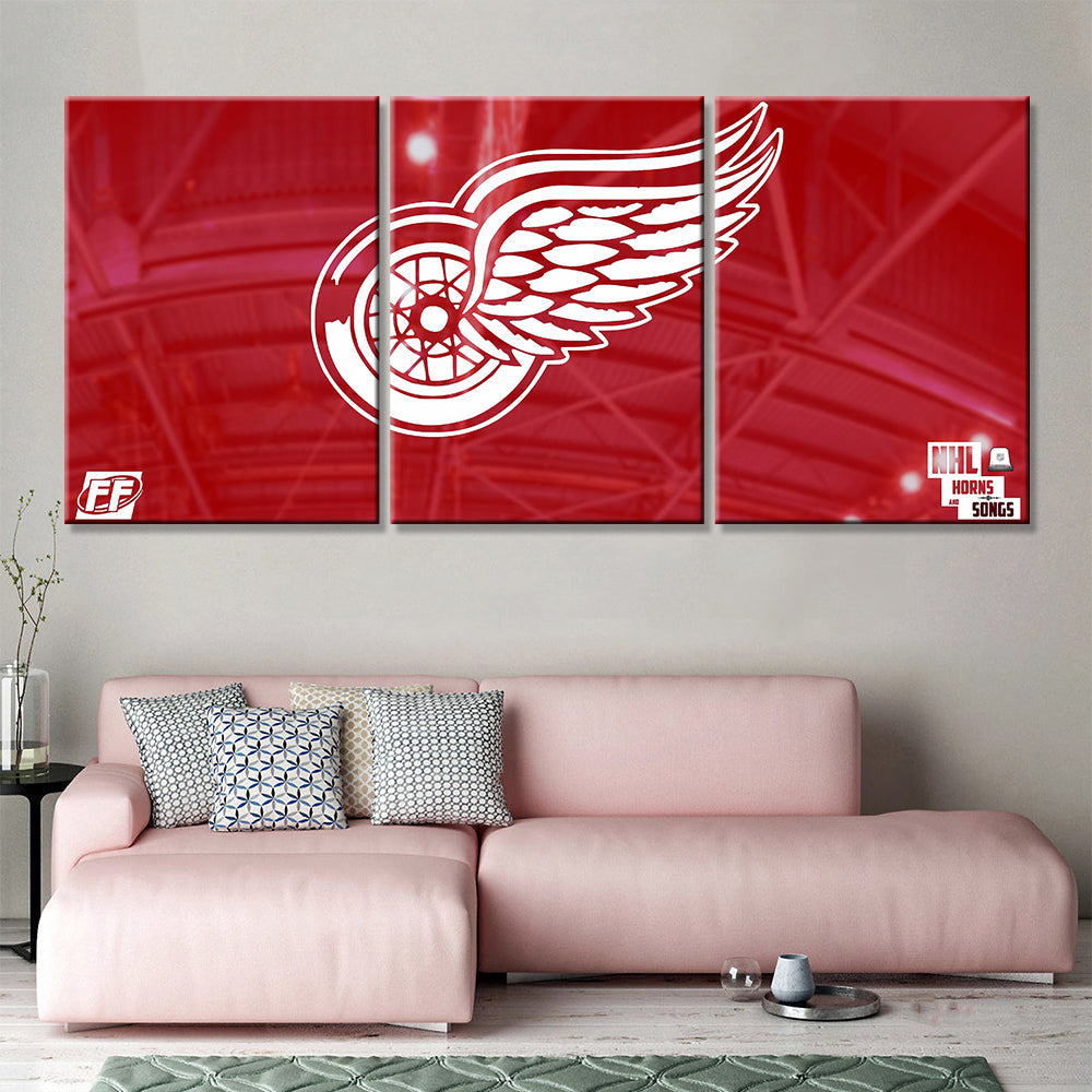 Hockey Wall Art - HK5007 - Detroit Red Wings - Ice Hockey Team - Hockey Poster - Hockey Canvas