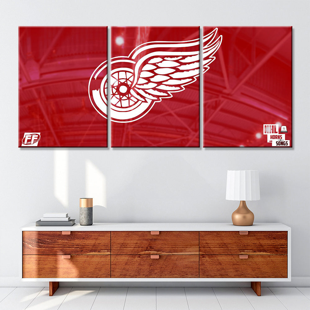 Hockey Wall Art - HK5007 - Detroit Red Wings - Ice Hockey Team - Hockey Poster - Hockey Canvas