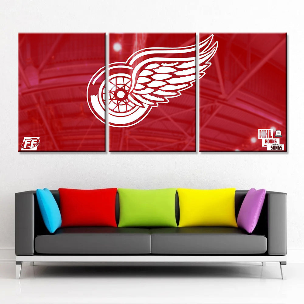 Hockey Wall Art - HK5007 - Detroit Red Wings - Ice Hockey Team - Hockey Poster - Hockey Canvas