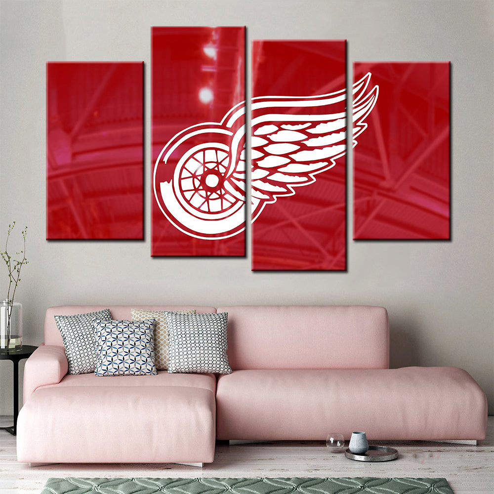 Hockey Wall Art - HK5007 - Detroit Red Wings - Ice Hockey Team - Hockey Poster - Hockey Canvas