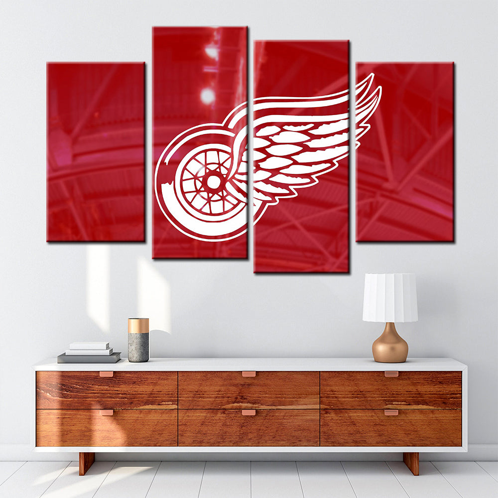 Hockey Wall Art - HK5007 - Detroit Red Wings - Ice Hockey Team - Hockey Poster - Hockey Canvas