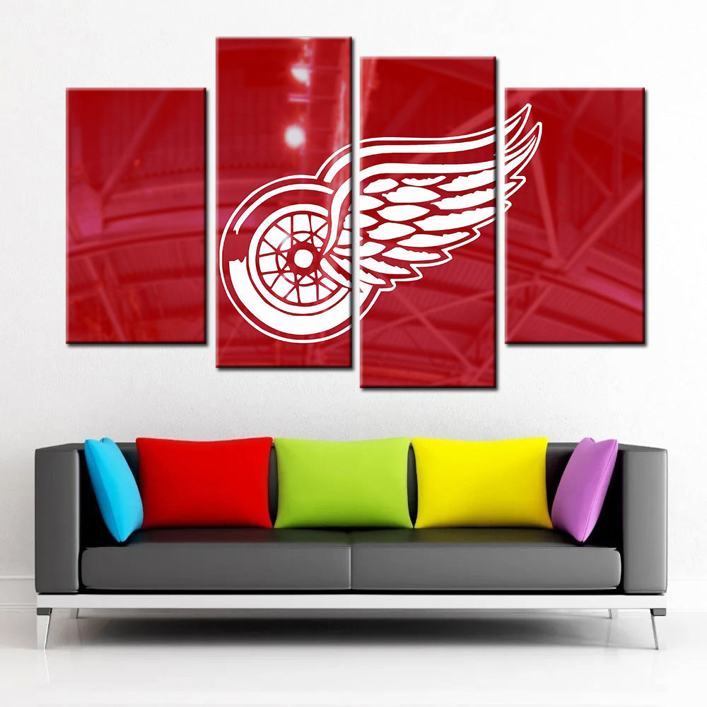 Hockey Wall Art - HK5007 - Detroit Red Wings - Ice Hockey Team - Hockey Poster - Hockey Canvas